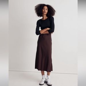 Madewell Star Jacquard Midi Slip Skirt